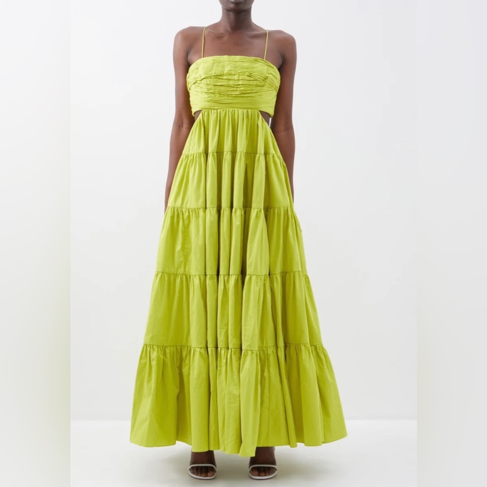 Aje Satre Tiered Maxi Dress